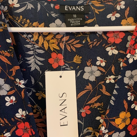 Evans Women's Plus Size Vivian Wrap Maxi Dress - Navy Sz18 - Picture 4 of 7